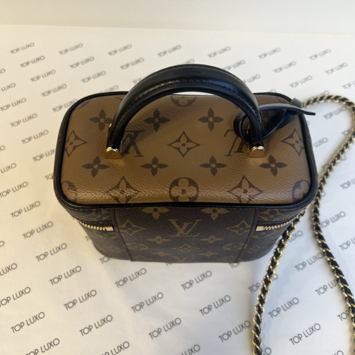 LOUIS VUITTON VANITY PM & FRAME SANDALS SET